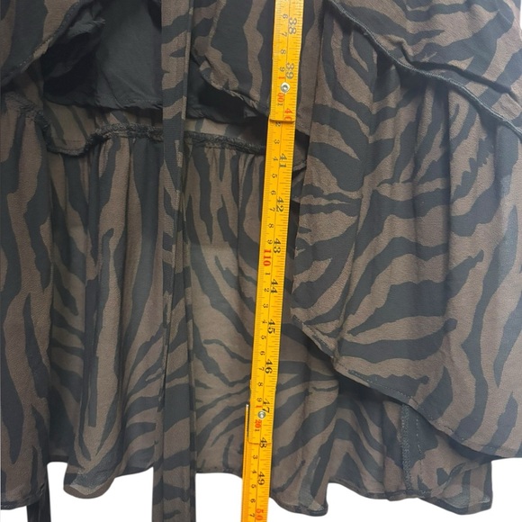 BA&SH Selena Zebra Print High Low Maxi Dress Size Small - Picture 14 of 16